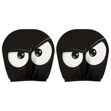 2X Funny Car Headrest Covers, Cartoon Eyes Car Headrest Covers Car Seat Head Res