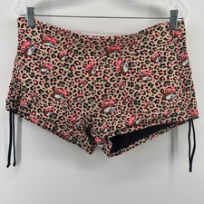 Buc-ee's Womens Leopard Print Swim Shorts Pink Beaver Mascot Board Shorts XL