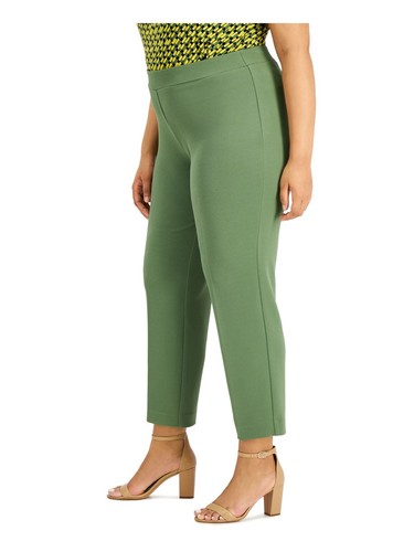 KASPER Womens Green Slim Fit Ankle Length Pull On Wear To Work Pants Plus 2X - Picture 7 of 11