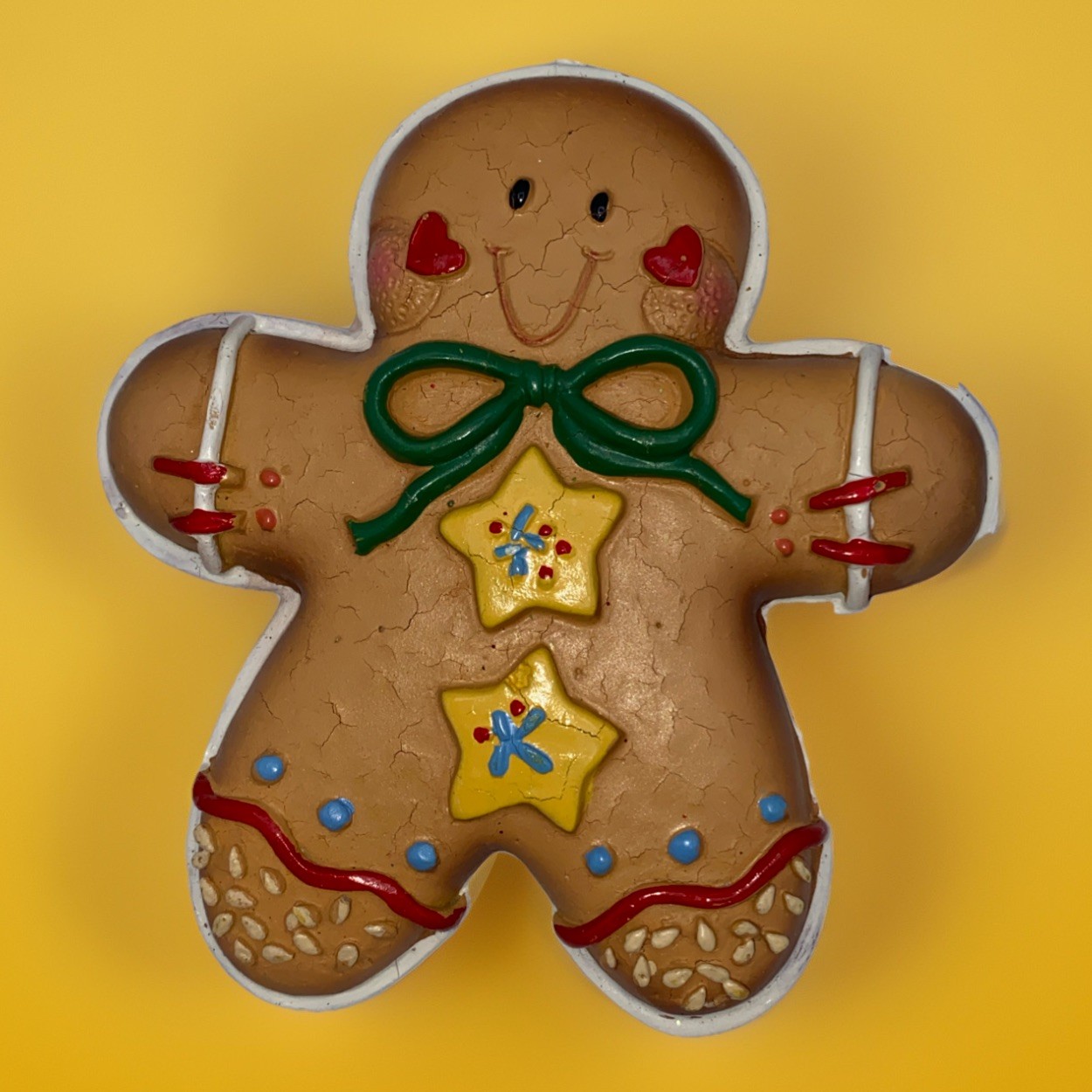 Vintage  Resin Gingerbread Man Christmas Tree Ornament