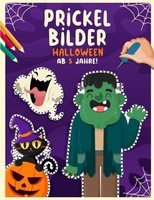 Prickelbilder Halloween Bastelbuch Ab 5 Jahre, Prickeln Malen Ausschneiden, XXL