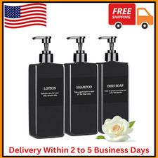Shampoo and Conditioner Dispenser, Refillable Plastic Shampoo Pump Bottles......