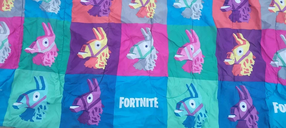 Edredón reversible Fortnite Neon Warhol 80" x 56" ~ ENVÍO RÁPIDO AL DÍA SIGUIENTE Foto 2 de 4