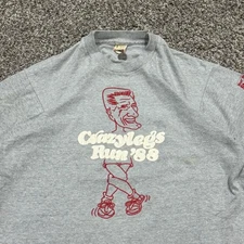 Vintage Screen Stars 80s Wisconsin Badgers Madison Crazy Legs Run TShirt Mens L