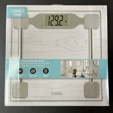Digital Weight Scale Thinner CONAIR Tempered Safety Glass LCD