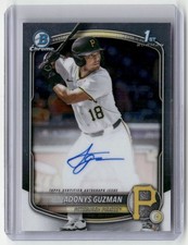 2025 Bowman Draft Chrome 1st Prospect - Adonys Guzman Auto Pittsburgh Pirates
