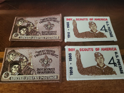4 BSA US Postage 4 Cent Stamp Boy Scout Patch 3 Cent Stamp Lot 1910-1960