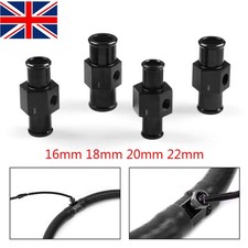 Water Temp Temperature Joint Pipe Sensor Gauge Radiator Hose Adapter Black