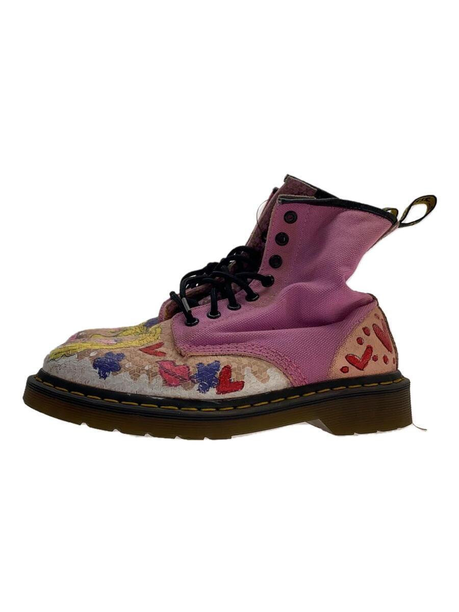 Dr. Martens Lace-Up Boots/Us7/Pnk 858