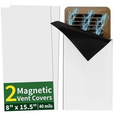 High Strength Magnetic Vent Covers, 8" x 15.5" 8" 15.5" 2Pack, White