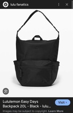 NEW 🖤 RARE $148 Lululemon 20L Convertible Backpack Tote Bag Black