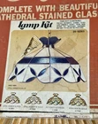 Vintage Craft House Tiffany Style Stained Glass Lamp Kit NOS 2052 Blue Amber 16”