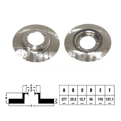 Paar Bremsscheiben PD660NP BG2438 205107 0 986 479 487 54141 561368B D330U01