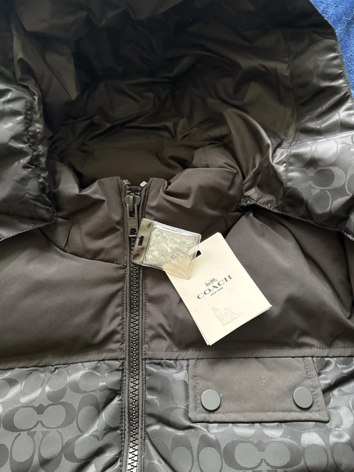 Coach Men’s Signature Puffer Jacket XL – Black Monogram - Image 3 of 4
