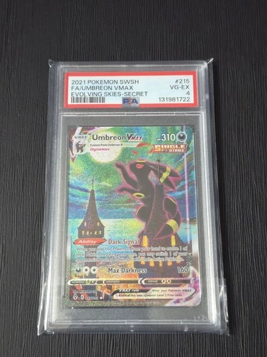 Pokemon 2021 Umbreon VMAX 215/203 Alt Art Secret Rare Evolving Skies PSA 4