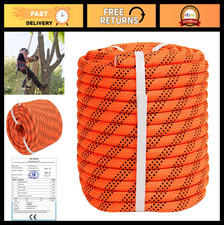 High Strength Braided Polyester Arborist Rope 3/8" x 150ft - Tree Work, Camping,