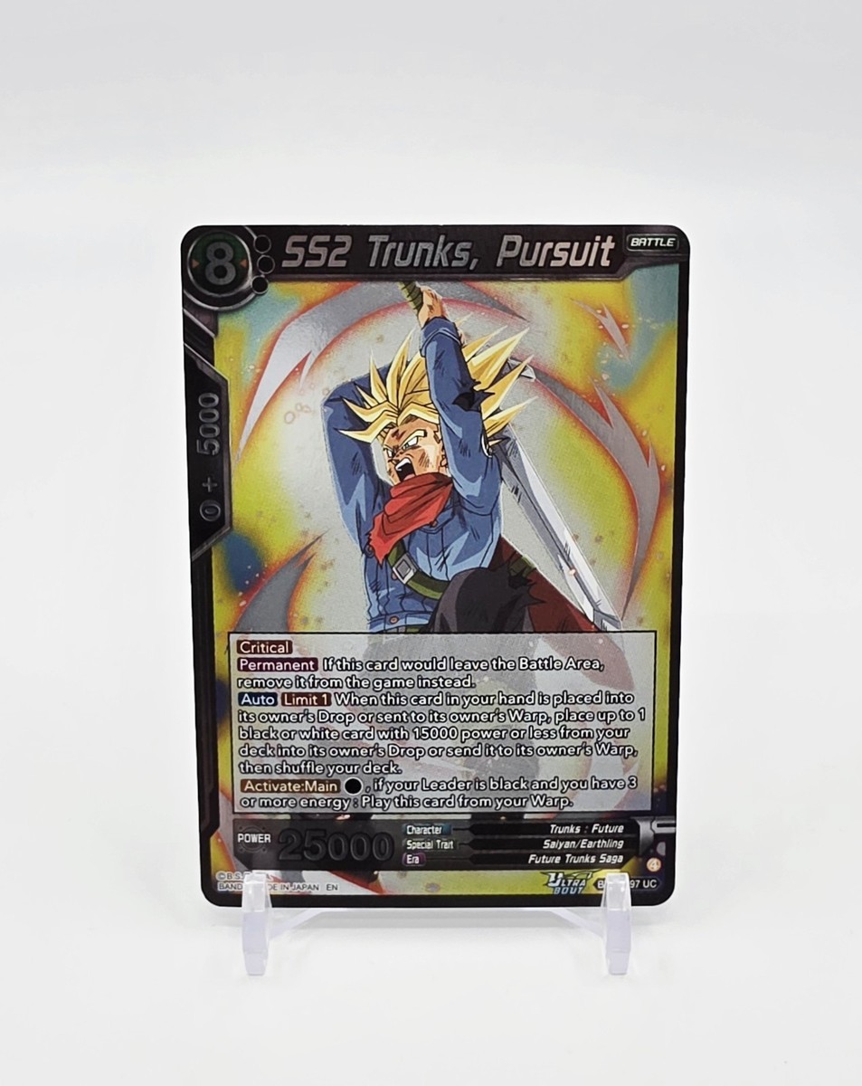 SS2 Trunks, Pursuit Uncommon Foil Dragon Ball Fearsome Rivals BT29