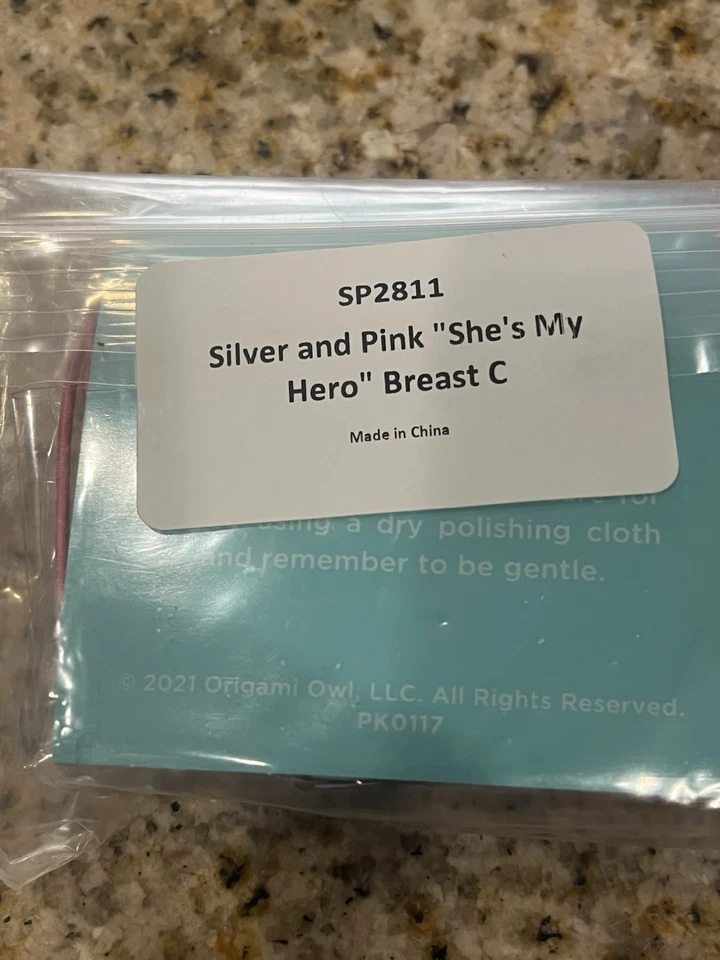 Breast Cancer Awareness Stretch Bracelet Set Origami Owl Pink Stones 2 Charms - Image 3 of 4