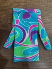 1990s Mattel Barbie Totally Hair Teresa Blue Pink Swirl Dress Vintage Z12