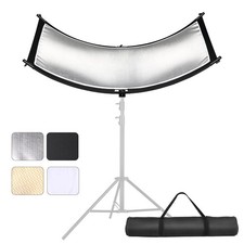 Clamshell Light Reflector/Diffuser,60x24 inch Photography Curved Arclight Lig...