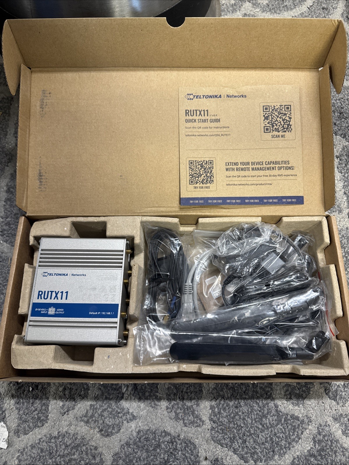 Teltonika RUTX11 LTE Wifi Cellular Router - 4G LTE (CAT6) RUTX11000000 New