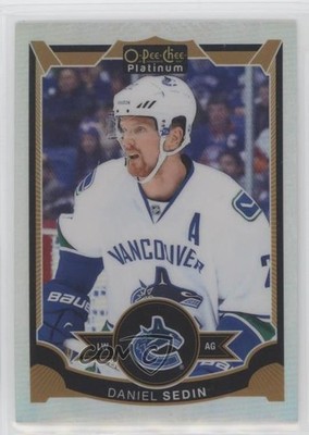 2015-16 O-Pee-Chee Platinum White Ice 51/199 Daniel Sedin #22 HOF nq3