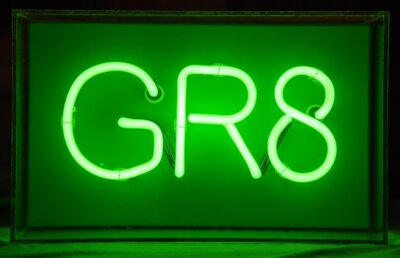 GR8 Great Acrylic Neon Lamp Sign 14''x10'' Light Glass Hanging Decor Gift EX