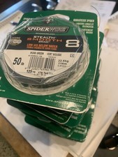 Spiderwire Stealth Smooth Braid Moss Green 50 Lb Test 125 Yards X Ten Packs