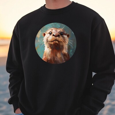 Otter Portrait Sweatshirt Kuschelig und Perfekt für jeden Anlass S bis 4XL