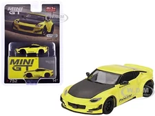 NISSAN Z "PANDEM" IKAZUCHI YELLOW 1/64 DIECAST MODEL CAR BY MINI GT MGT00752