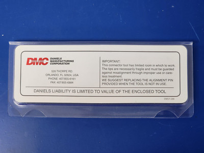 DMC DAK83-16B Removal & Insertion Tools Install Tweezer #16 M81969/8-207 Rev B