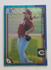 2015 BOWMAN CHROME BLUE WAVE REFRACTOR #BCP242 ALEX BLANDINO CINCINNATI REDS 