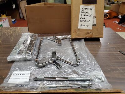 OEM Harley Davidson Chrome 3 Channel Fender Luggage Rack NOS Road