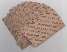25 Large Dollar Coin Wrappers - fits Morgan, Peace, & Eisenhower (Ike) Silver