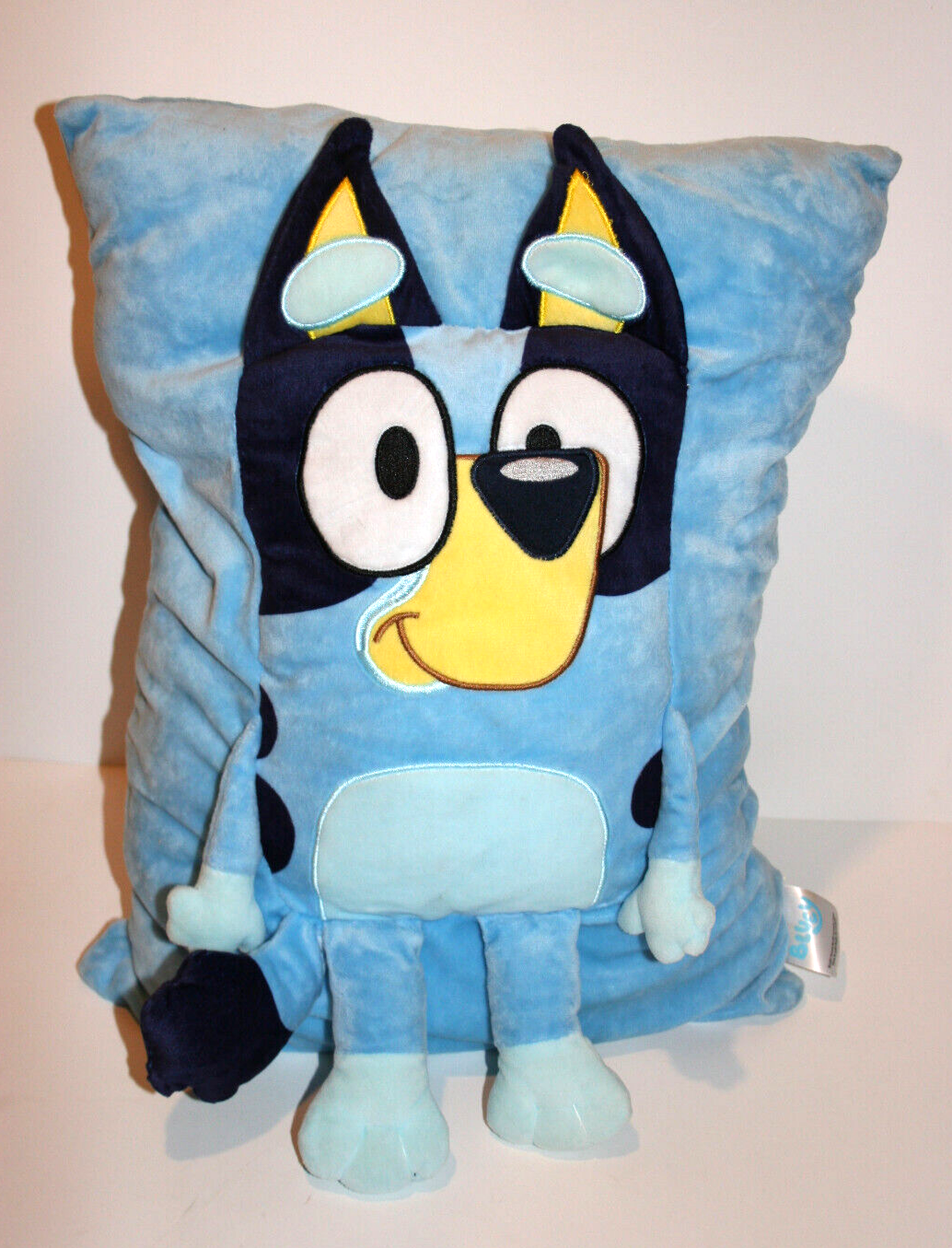 Ludo Studio Bluey Muffin Heeler Plush 3D Snuggle Pillow Blue Super Soft 15