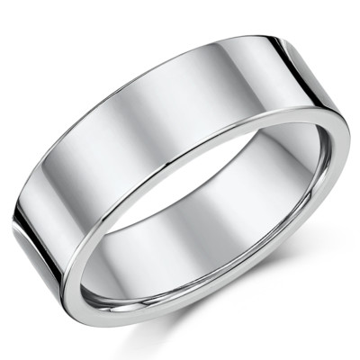 Titan Ehering Verlobungsring flach hofförmig 7 mm Herren/Damen Band