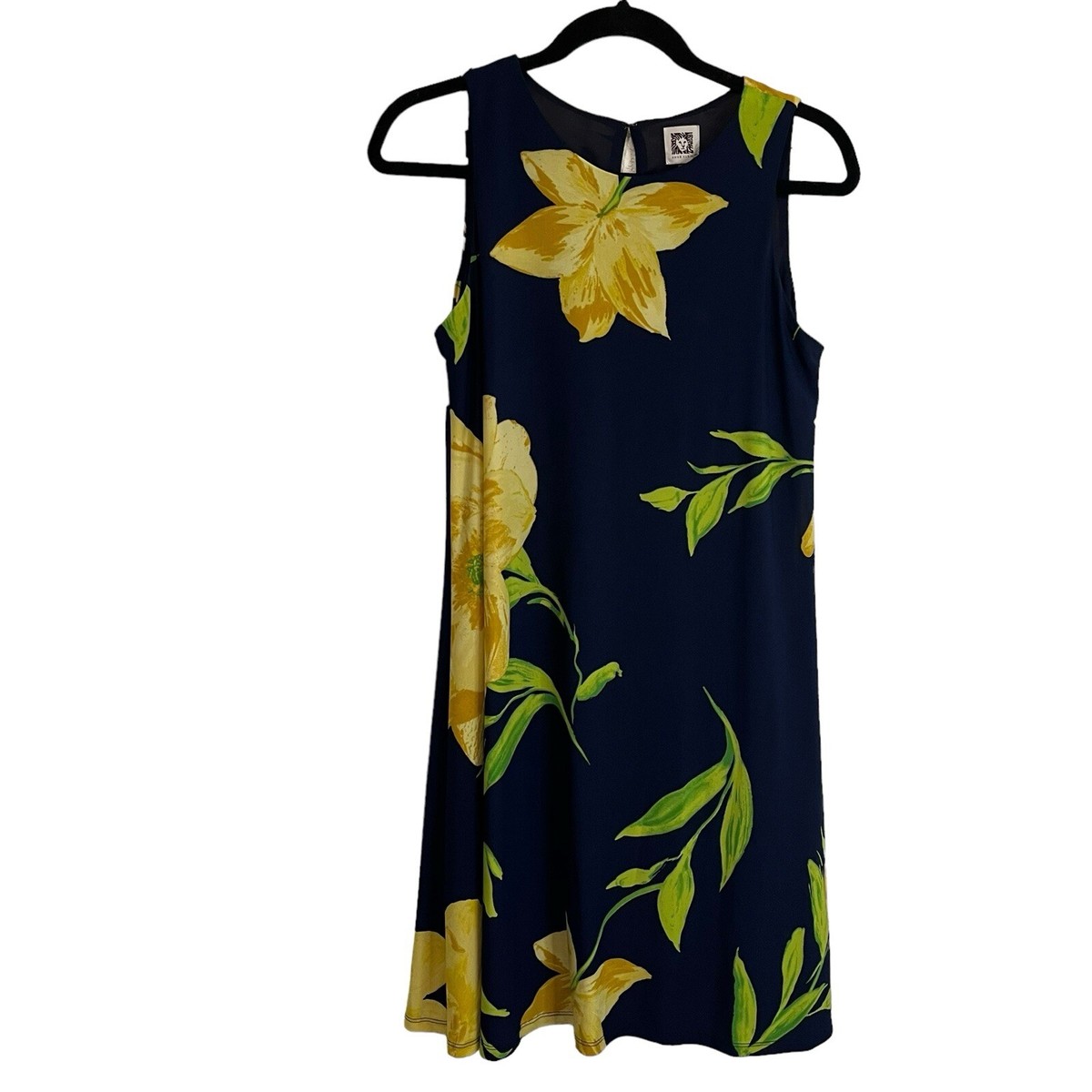 anne klein a line dress Anne Klein Scooped Neck A LINE MIDI Dress W/Belt Cape Blue at Amazon Women's Clothing store