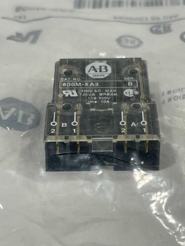 New! Allen Bradley 800M-XA3 Contact Block 1-NOEB 1-NCLB Ser B - Picture 4 of 4