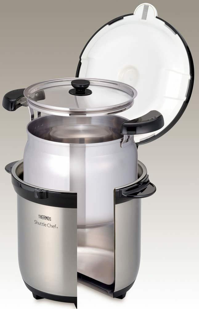 THERMOS Vacuum Insulation Cooker Shuttle Chef 4.5L Clear stainless