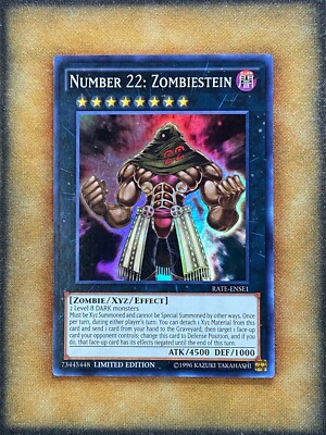Yugioh Number 22: Zombiestein RATE-ENSE1 Super Rare Limited