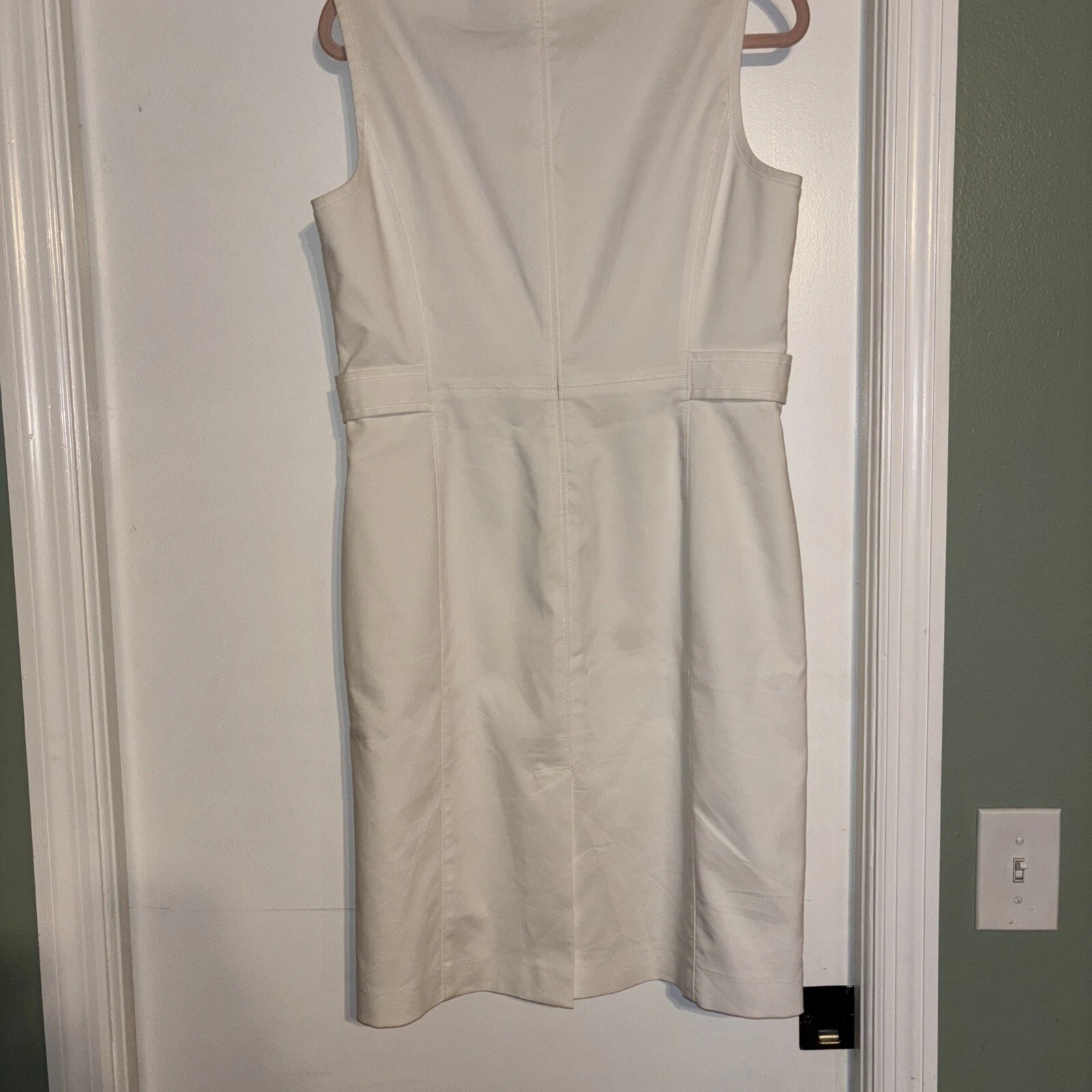 Abito TORY BURCH bianco oro bottoni pinup aderente cambio taglia:14