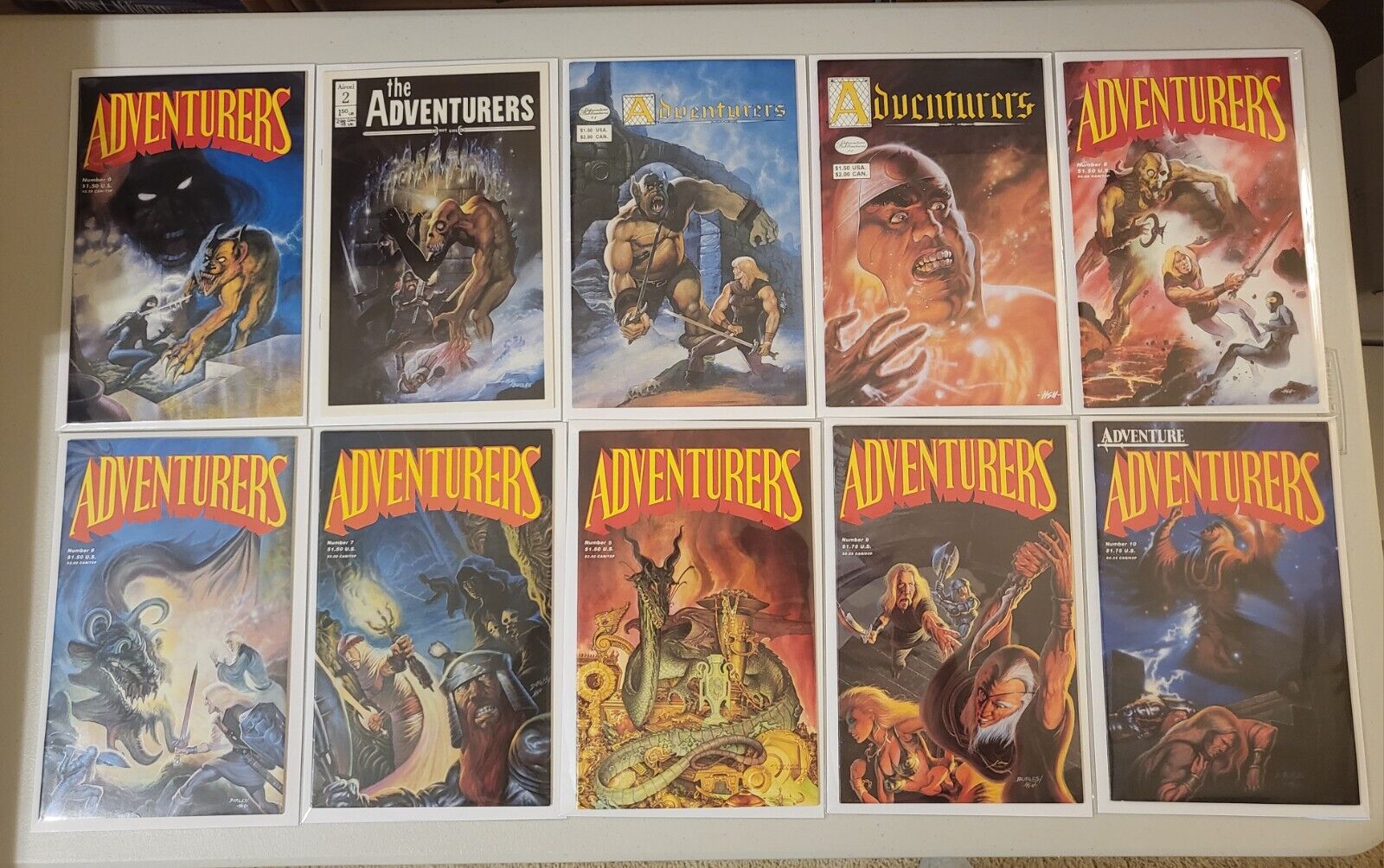 The Adventurers - Issues 0 and 2 thru 10 (1986, Adventure Publications)