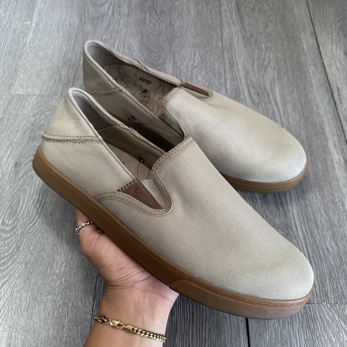 OluKai Brown Leather Slip-On Loafers Amazon.com | OLUKAI Kalia Men main image 3