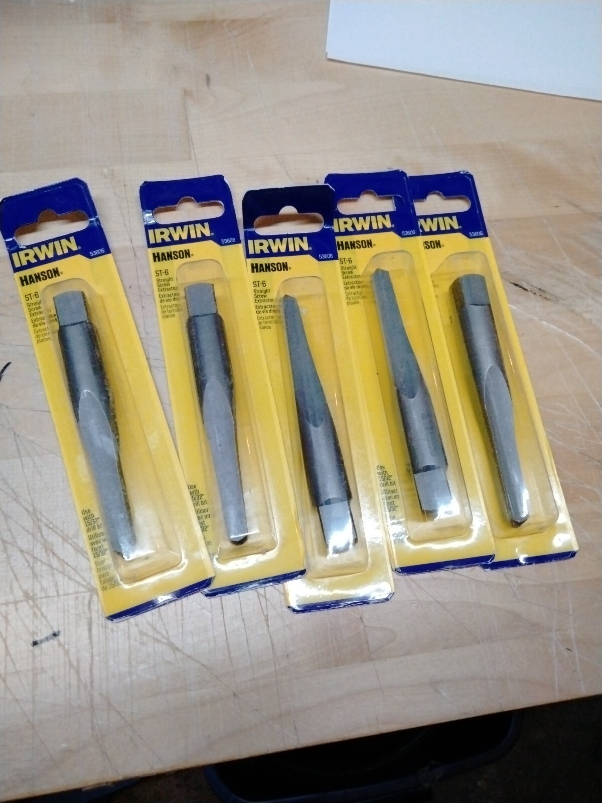 Lot Of 6 Irwin Hanson ST6 Straight Flute Screw Extractor 53606 Hand