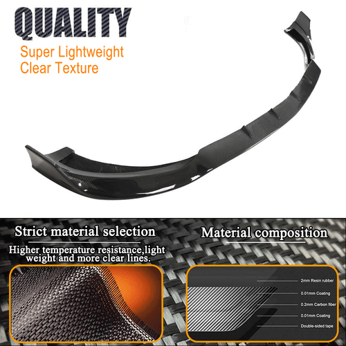 Fit For Benz W213 E63AMG 2021-2024 REAL CARBON Front Bumper Lip Spoiler Splitter - Picture 5 of 9