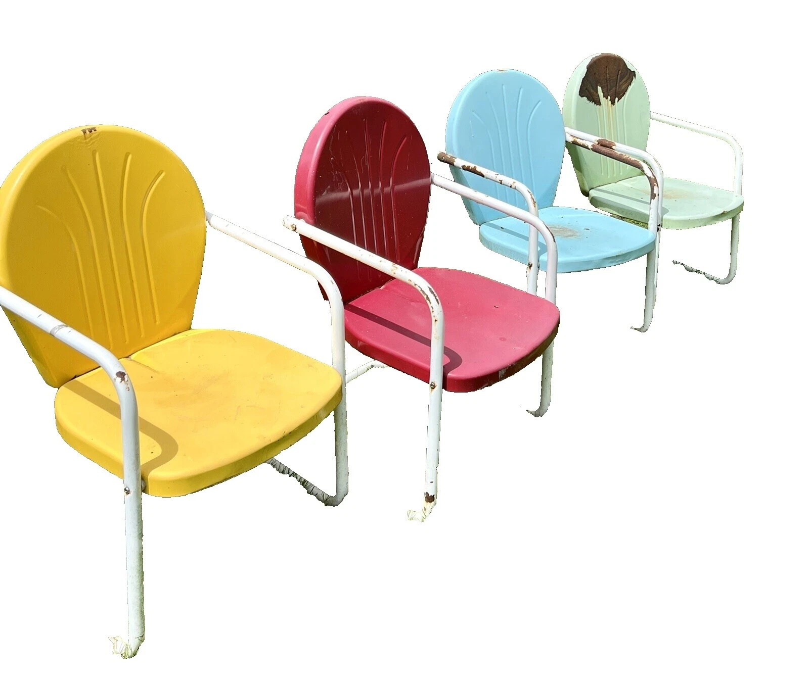 Silla de jardín de metal multicolor Sillas De Patio