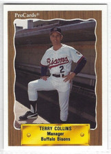 1990 Buffalo Bisons (Triple AAA-Pittsburgh Pirates) Terry Collins