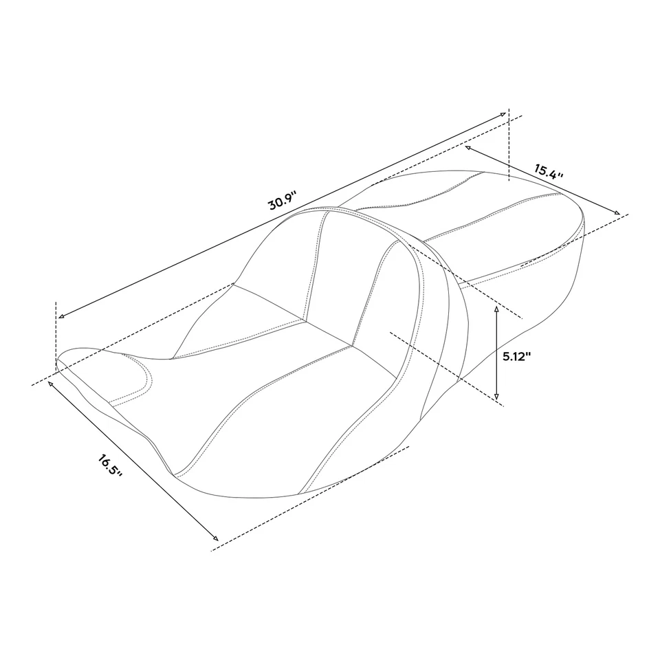 Asientos de conductor de pasajero rojo negro para Harley Touring Electra Glide 09-23 22 Foto 2 de 4