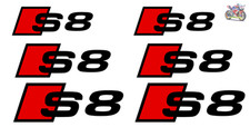Audi S8 Brake Caliper Decals x6 - 3 Sizes - High Temp Vinyl Stickers