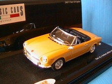 FIAT 124 Spider 1967 Yellow 1:43 Diecast Cabriolet Roadster 24611 Vitesse